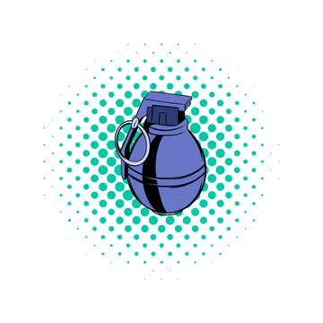 Grenade comics icon Stock Illustration