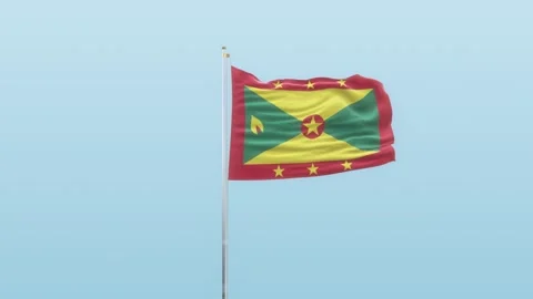 Grenade Flag With Alpha And Background With Different Angle Of Movement   Video stock 131699415