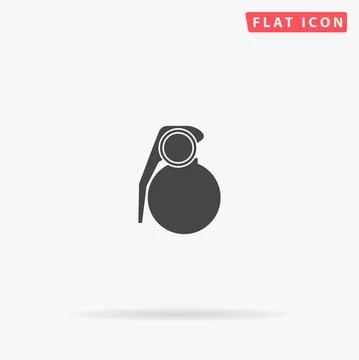 Grenade flat vector icon Stock Illustration