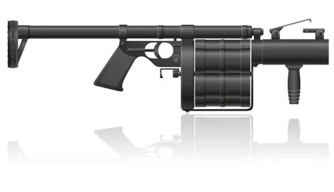 Grenade-gun illustration Stock Illustration