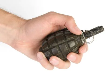 Grenade in a hand Stock Photos