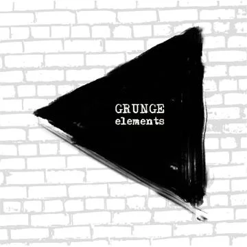 Grenade hole on brick wall vector illustration. Stock Illustration