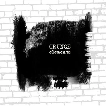 Grenade hole on brick wall vector illustration. Illustrazione stock