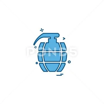 Grenade icon design vector Stock Illustration