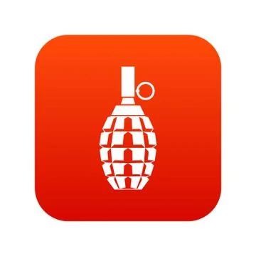 Grenade icon digital red Illustrazione stock