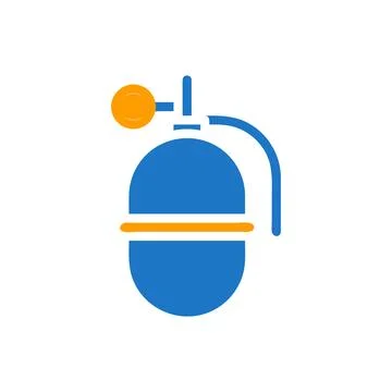 Grenade icon solid blue orange colour military symbol perfect. Stockillustratie