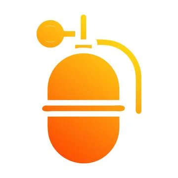 Grenade icon solid gradient red style military illustration vector army ele.. 库存插图