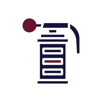 Grenade icon solid maroon navy colour military symbol perfect.(Multiple value Illustrazione stock
