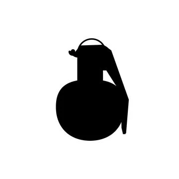 Grenade icon on white background. hand grenade sign. Terrorism symbol. Bomb. Illustrazione stock