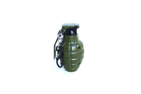 A grenade on isolated white background Stock Photos