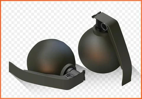 Grenade isometric flat vector 3d hand grenade isometric flat vector 3d ill... Stock Photos