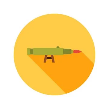 Grenade Launcher Circle Icon Stock Illustration