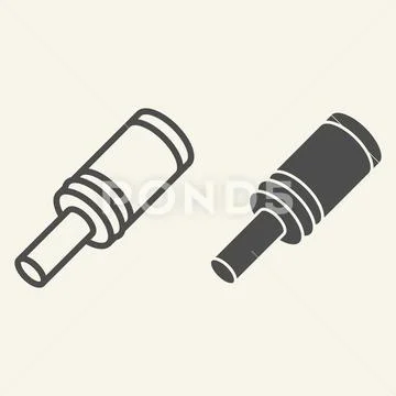 Grenade line and glyph icon. Explode vector illustration isolated on white. Bomb Stock Illustration