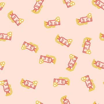 Grenade paintball game vector seamless pattern Stock Illustration