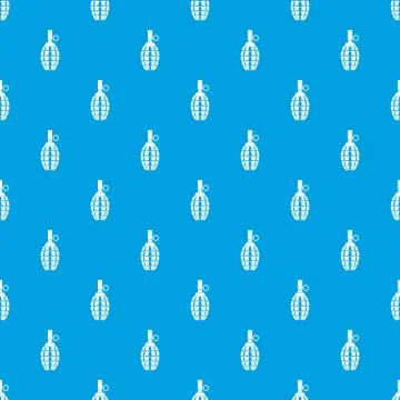 Grenade pattern seamless blue Stock Illustration