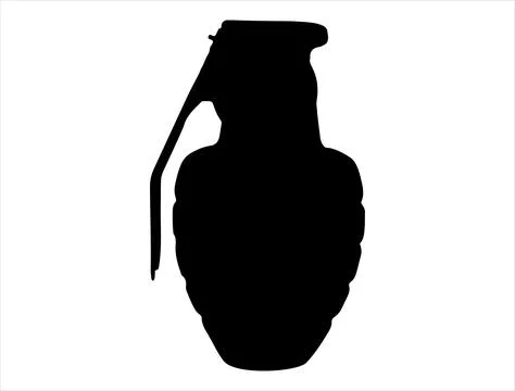 Grenade silhouette vector art Stock Illustration