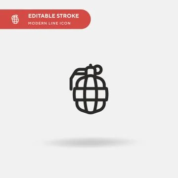 Grenade Simple vector icon. Illustration symbol design template for web mobil Stockillustratie