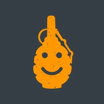 Grenade with smile Illustrazione stock