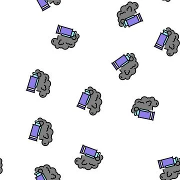 Grenade smoke vector seamless pattern Stock Illustration