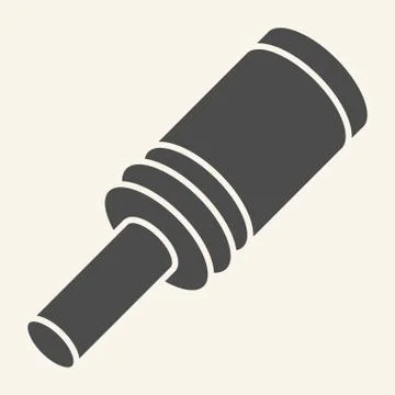 Grenade solid icon. Explode vector illustration isolated on white. Bomb glyph Stock Illustration