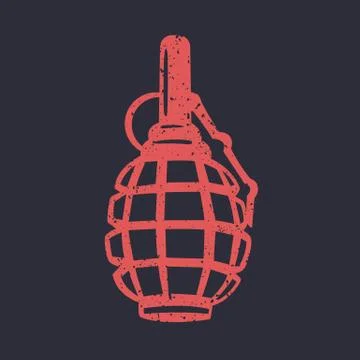Grenade, soviet explosive weapon, vector illustration Stock Illustration