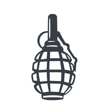 Grenade, soviet world war 2 explosive, vector illustration Stock Illustration