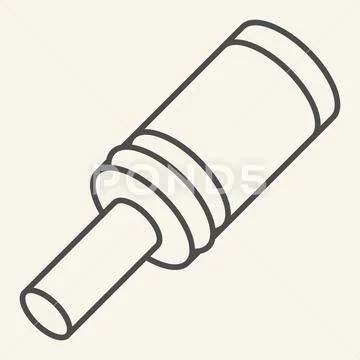 Grenade thin line icon. Explode vector illustration isolated on white. Bomb Stock Illustration