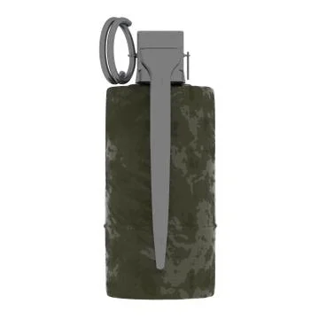 Grenade on a white background. Isolate. 3D rendering of excellent quality in  Stock Illustration