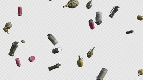 Grenades Fall Stock-Footage 341257102