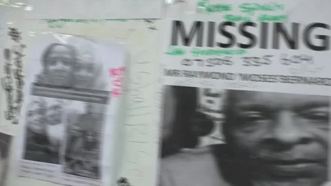 Grenfell Tower disastar missing people posters at Latimer Road Stock Footage 273011808