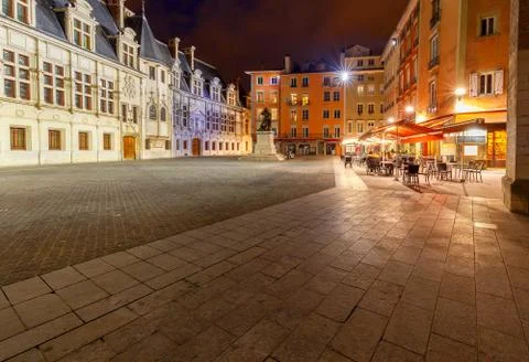 Grenoble. Square of justice. Stock Photos