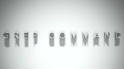 Grep command 3D title animation white text on a white background Stock-Footage 299368796