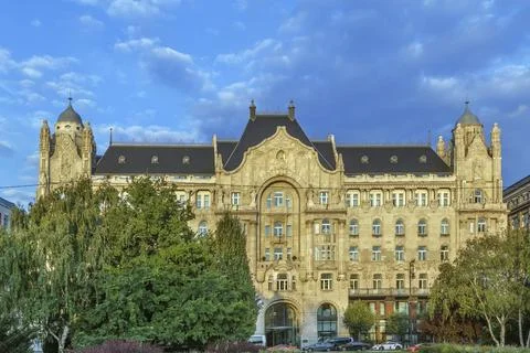 Gresham Palace is an example of Art Nouveau architecture in Budapest, Hungary, 写真素材