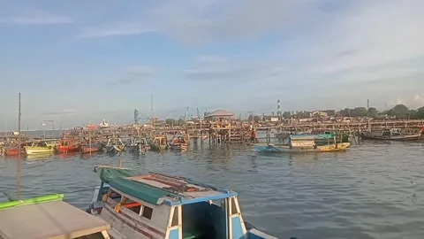 Gresik East Java Indonesia. Daily activities at Lumpur port. On June 29 2025 Stock Footage 313257381