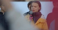 Greta Thunberg With Powerful Speech About Climate Change, Activism, Climate Stock Footage