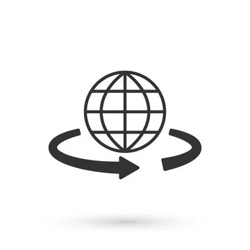 Grey 3d modeling icon isolated on white background. Augmented reality or virtual Stock Illustration