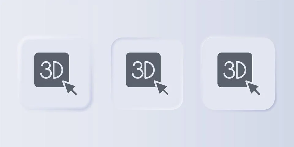 Grey 3D printer icon isolated on grey background. 3d printing. Set icons in.. Stock Illustration
