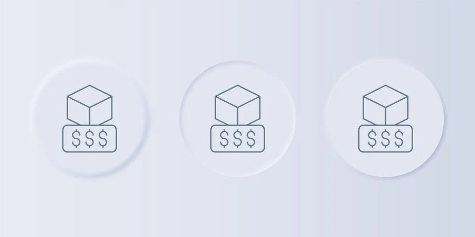 Grey 3D printer services icon isolated on grey background. 3d printing. Set.. Stock Illustration