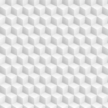Grey abstract 3d cubes pattern Stock Illustration