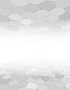 Grey Abstract background with hexagon pattern Stock Illustration