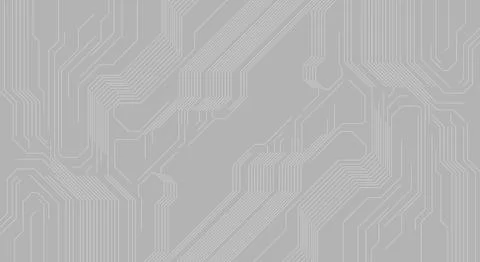 Grey abstract background with hi-tech circuit board chip Stock Illustration