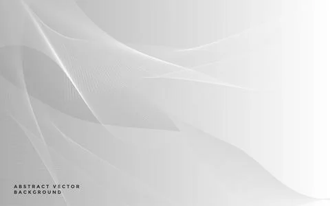 Grey abstract background with wave and lines. white gradient background. Stock Illustration