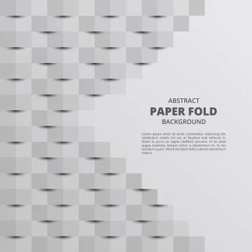 Grey Abstract Paper Fold Background Stock Illustration