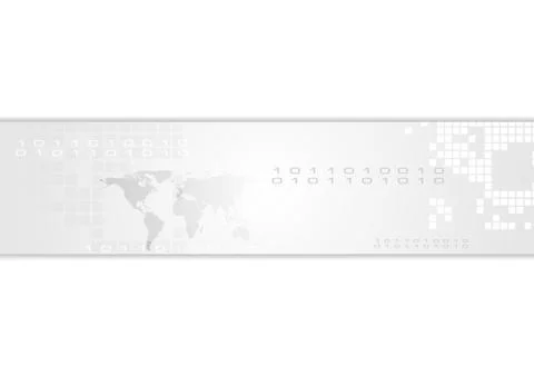 Grey abstract technology banner header 库存插图