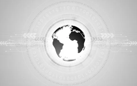 Grey abstract technology modern background 스톡 일러스트