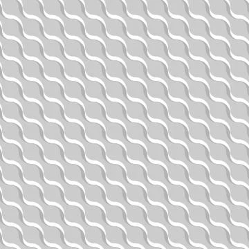 Grey abstract wavy 3D-like background. Vector seamless pattern Illustrazione stock