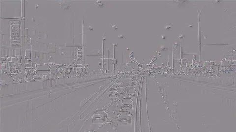 Grey Abstraction At Highway On Diagonal View Stock Footage 83952892