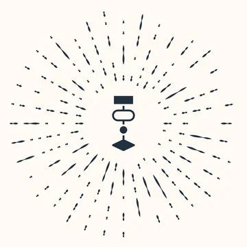 Grey Algorithm icon isolated on beige background. Algorithm symbol design from Illustrazione stock