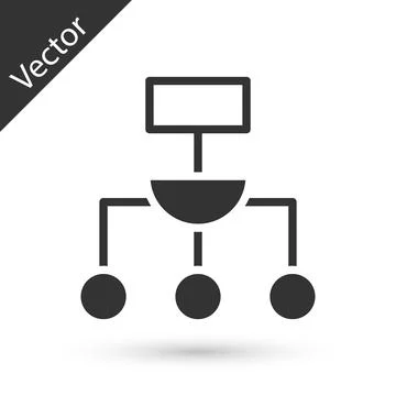 Grey Algorithm icon isolated on white background. Algorithm symbol design from Stockillustratie