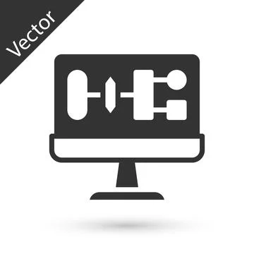 Grey Algorithm icon isolated on white background. Algorithm symbol design from Stock Illustration